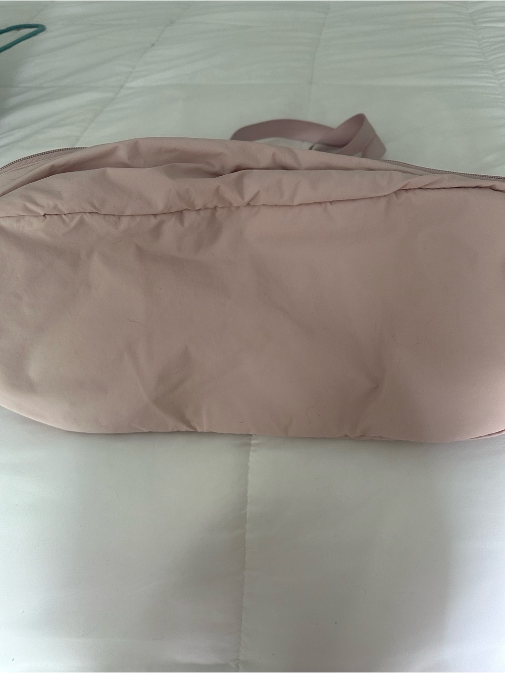 Blush Pink Quilted Travel Tote with Shoe Compartment - Picture 8 of 9